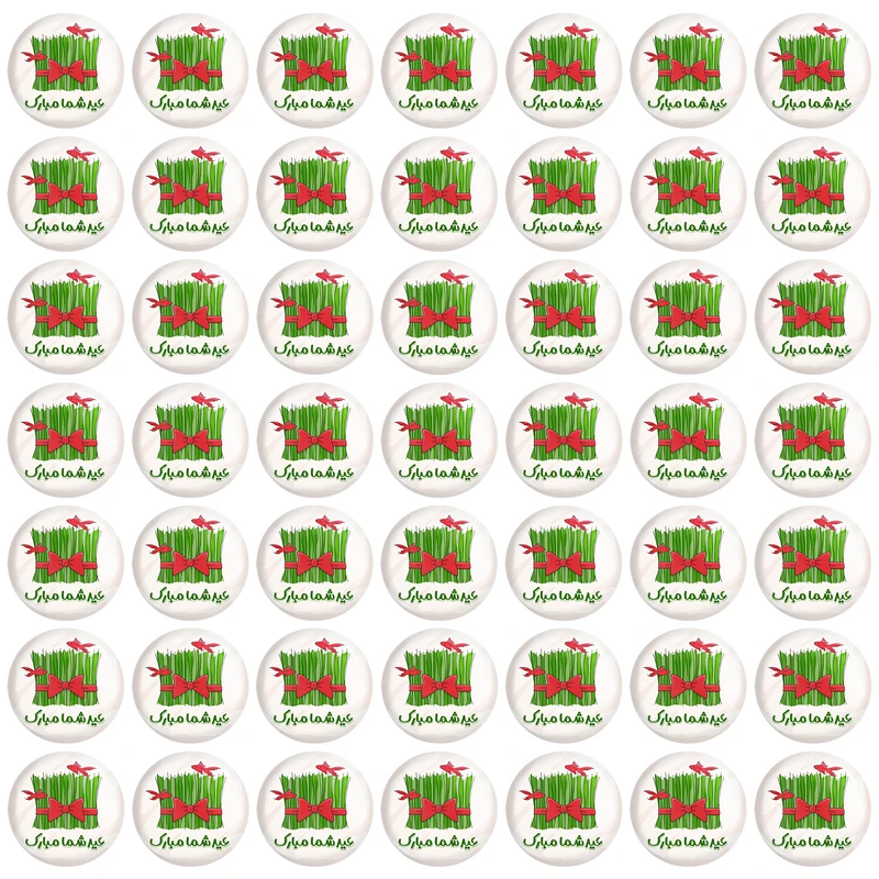 مگنت خندالو مدل تبریک عید نوروز و سال نو کد 25581 بسته 49 عددی