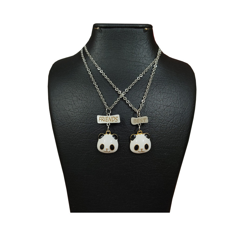 گردنبند دخترانه مدل پاندا بست فرند بسته 2 عددی گردنبند دخترانه مدل پاندا بست فرند بسته 2 عددی