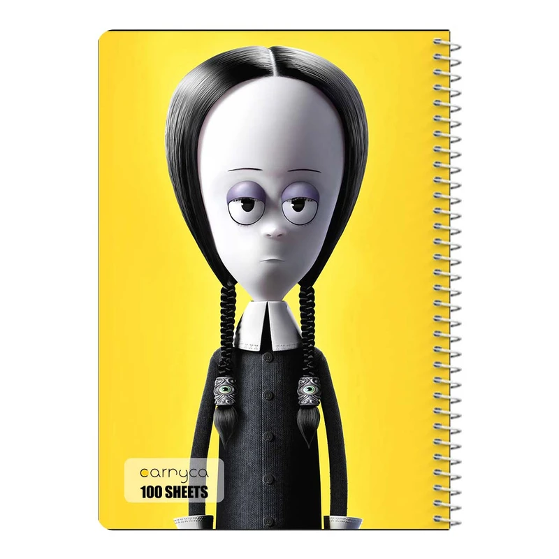 دفتر مشق 100 برگ سیمی کارنیکا طرح خانواده آدامز The Addams Family کد 91482