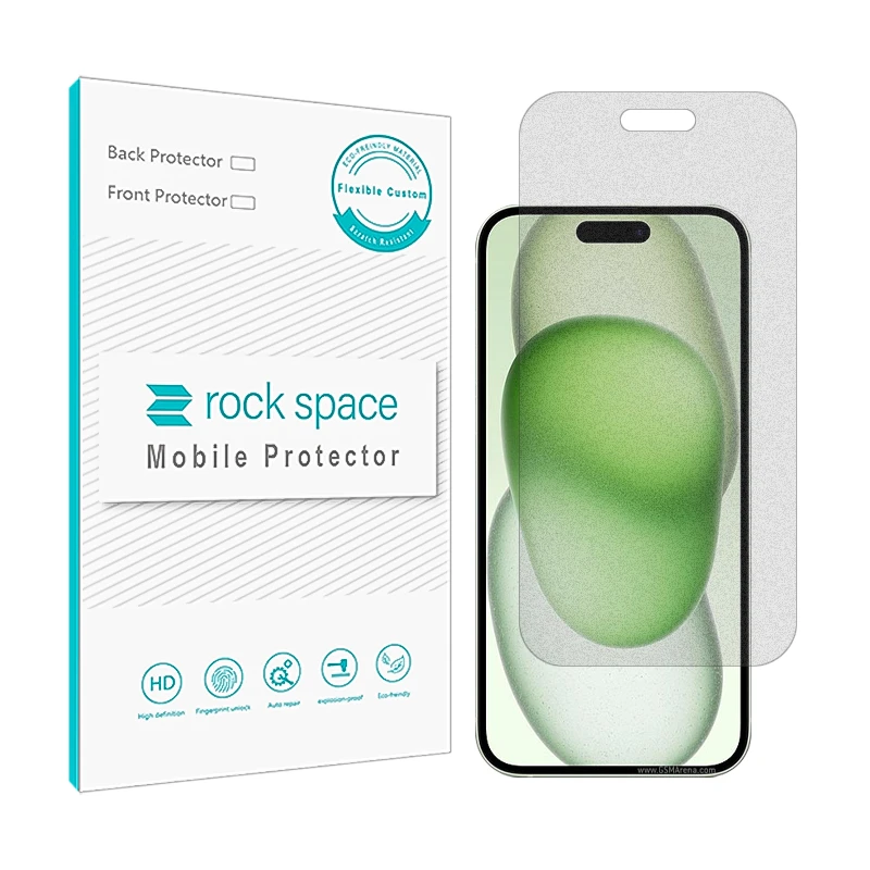 محافظ صفحه نمایش مات راک اسپیس کد MTT مناسب برای گوشی موبایل اپل iPhone 15 Plus