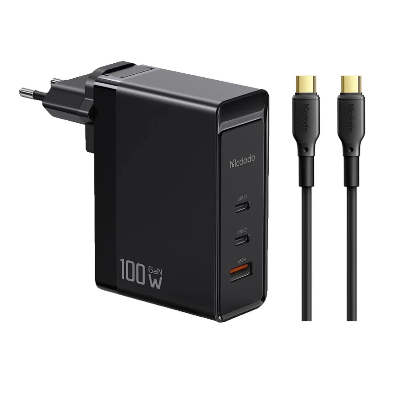شارژر دیواری مک دودو مدل GaN CH-8105 Pro 100W به همراه کابل تبدیل USB-C