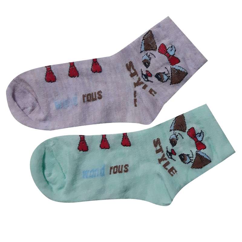  جوراب دخترانه کد 011 مجموعه 2 عددی