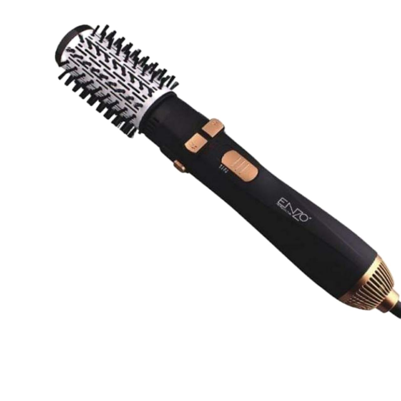 سشوار برس‌دار چرخشی حرفه‌ای انزو مدل EN-746، موتور AC با توان مصرفی 6600 وات، دارای قابلیت باد سرد، با حالت صاف‌کننده و حجم‌دهنده، وزن 400 گرم، تنظیم حرارت 2 حالته و کنترل سرعت 2 حالته، به همراه سری برس‌دار گرد باریک، پهن و تخت -  - 2