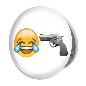 آینه جیبی خندالو طرح ایموجی Emoji مدل تاشو کد 5905 