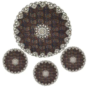 ست 4 تکه رومیزی ترمه مدل یلدا کد GSRH4-4