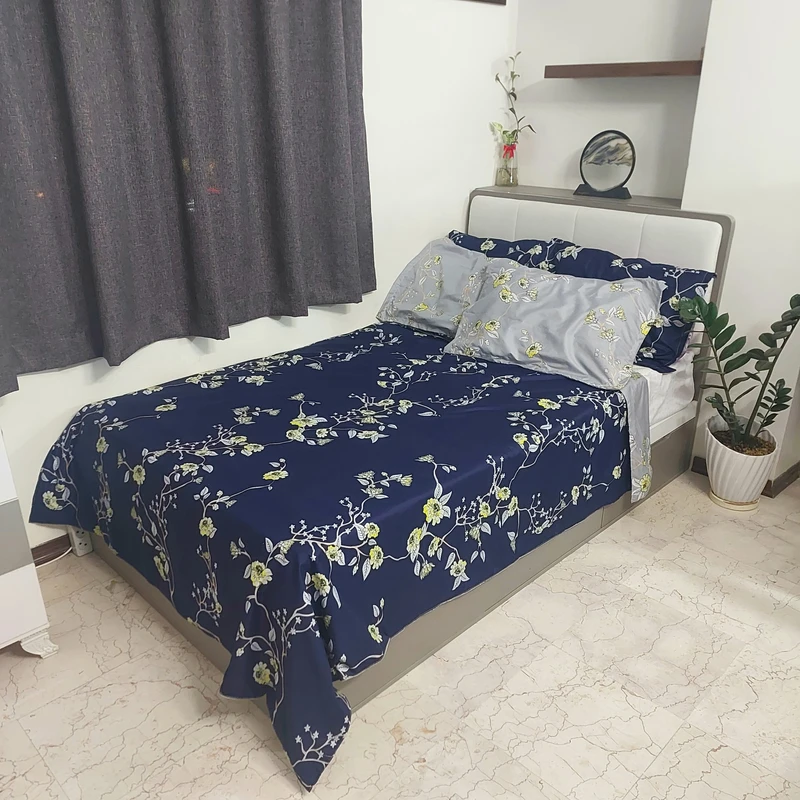 سرویس روتختی مدل شکوفه میکرو براش niki160 25 210  دو نفره شش تکه