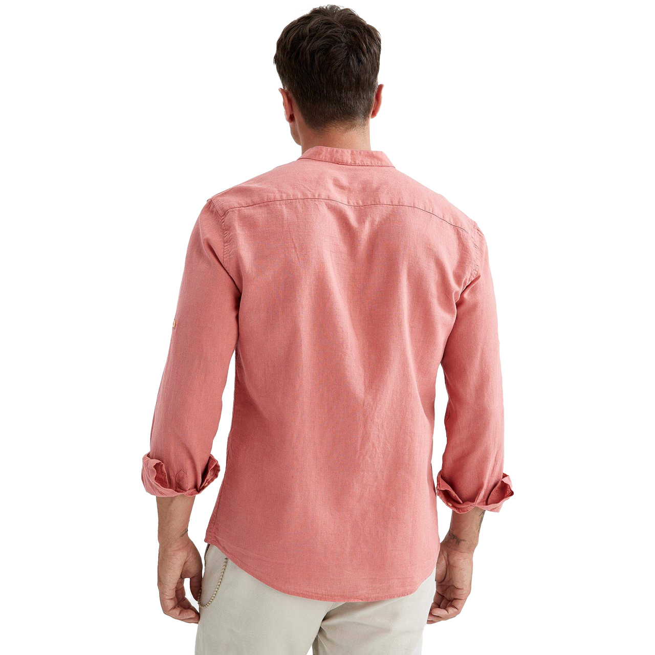 پیراهن آستین بلند مردانه دفکتو مدل N6491AZBR268 -  - 5