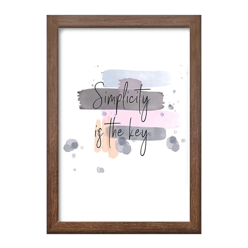 تابلو خندالو طرح Simplicity If The Key کد F11436