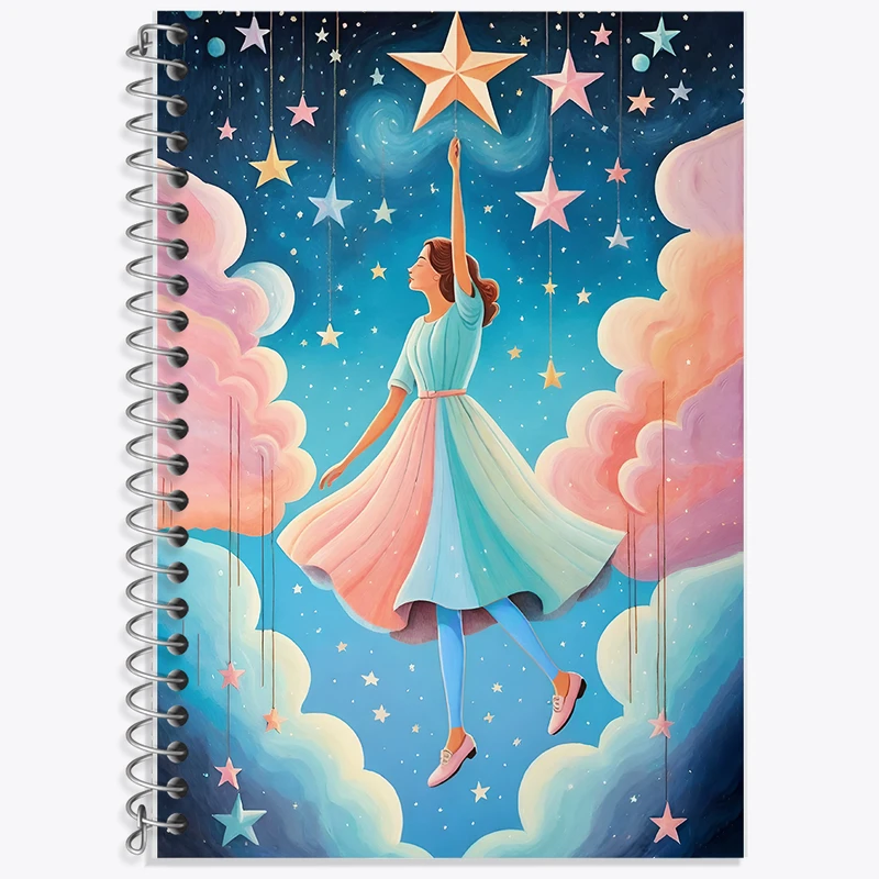 دفتر زبان 50 برگ خندالو مدل سه خط طرح دخترانه کد F5146