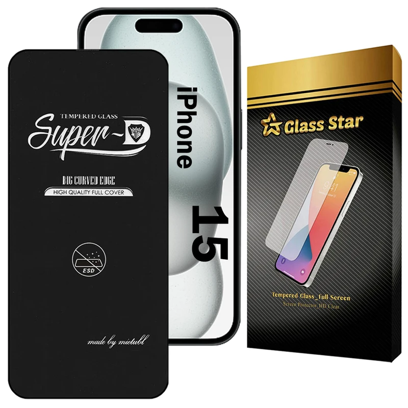 محافظ صفحه نمایش گلس استار مدل SUPERDNS مناسب برای گوشی موبایل اپل iPhone 15