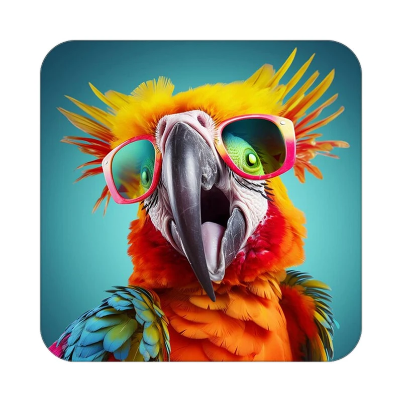 زیر لیوانی کاکتی طرح حیوانات رنگی مدل mp26677