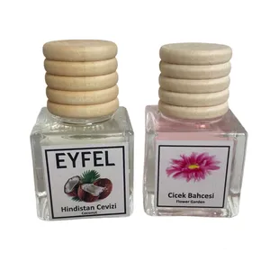 خوشبوکننده هوای خودرو ایفل مدل گل باغچه و نارگیل کد Flower garden-Coconut حجم 10 میلی‌لیتر بسته 2 عددی