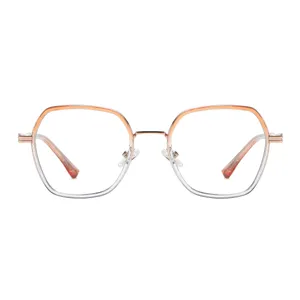 فریم عینک طبی چند ضلعی مدل TJ806C466P81 مناسب برای صورت گرد و بیضی