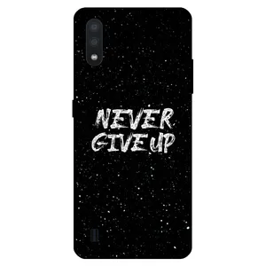 Megafone Never give up 1871 Cover For Samsung Galaxy A01