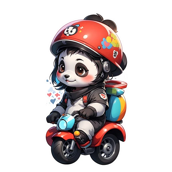 استیکر پارچه و لباس پاد آفرین طرح پاندا بامزه کد 573