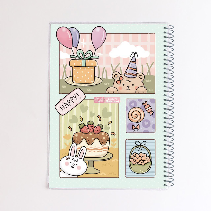 دفتر ۵۰ برگ دایان مدل گرلیش حاشیه دار کد ۶۴۹۴۱ بسته ۴ عددی