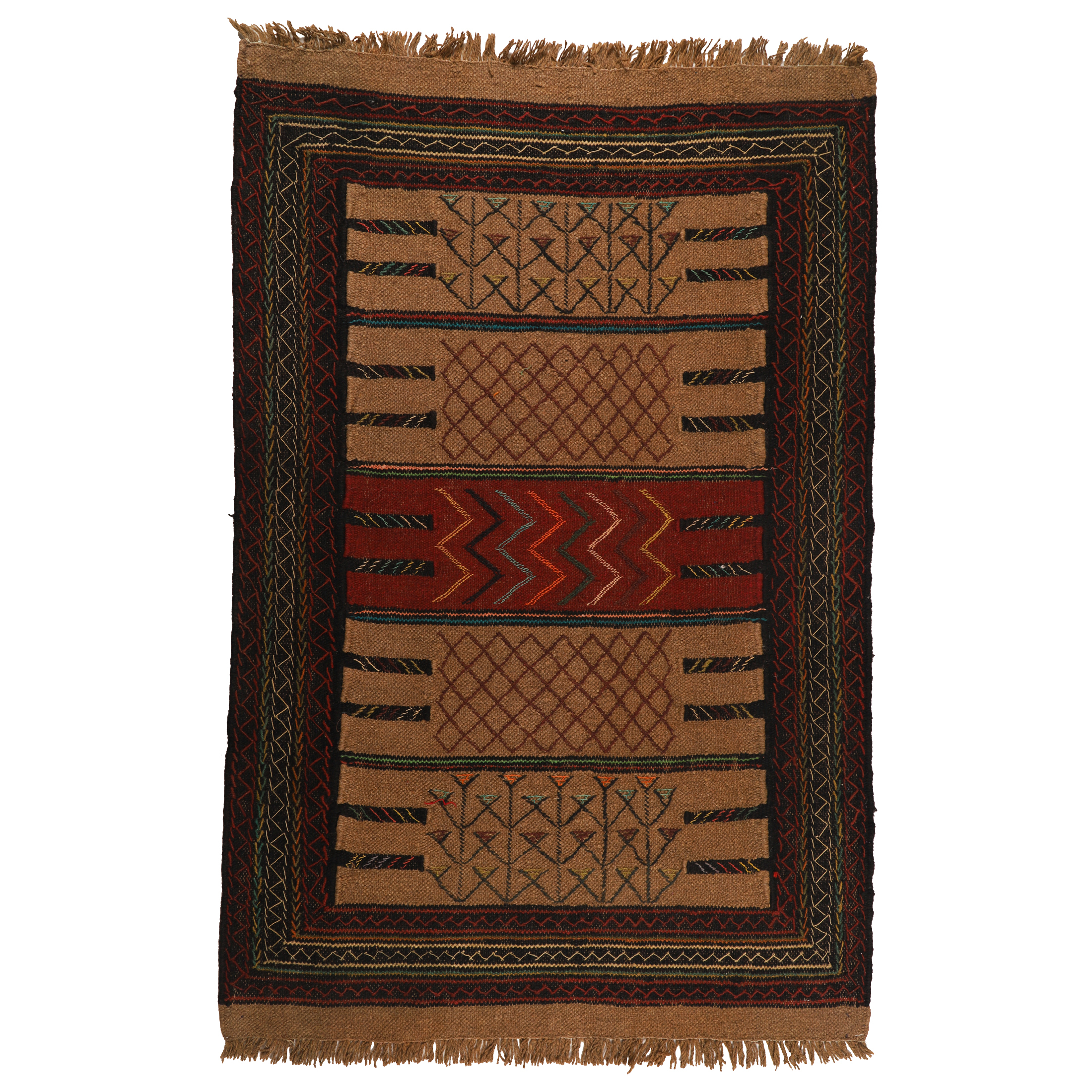 گلیم دستبافت دومتری طرح سفره کردی کد 140529