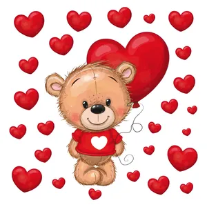 استیکر دیواری کودک تُکتم مدل خرسی مجموعه 26 عددی