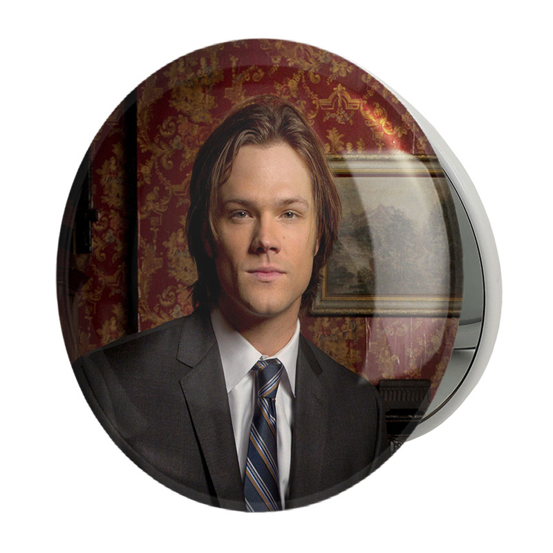 آینه جیبی خندالو طرح سم وینچستر سریال سوپرنچرال Supernatural مدل تاشو کد 24524 