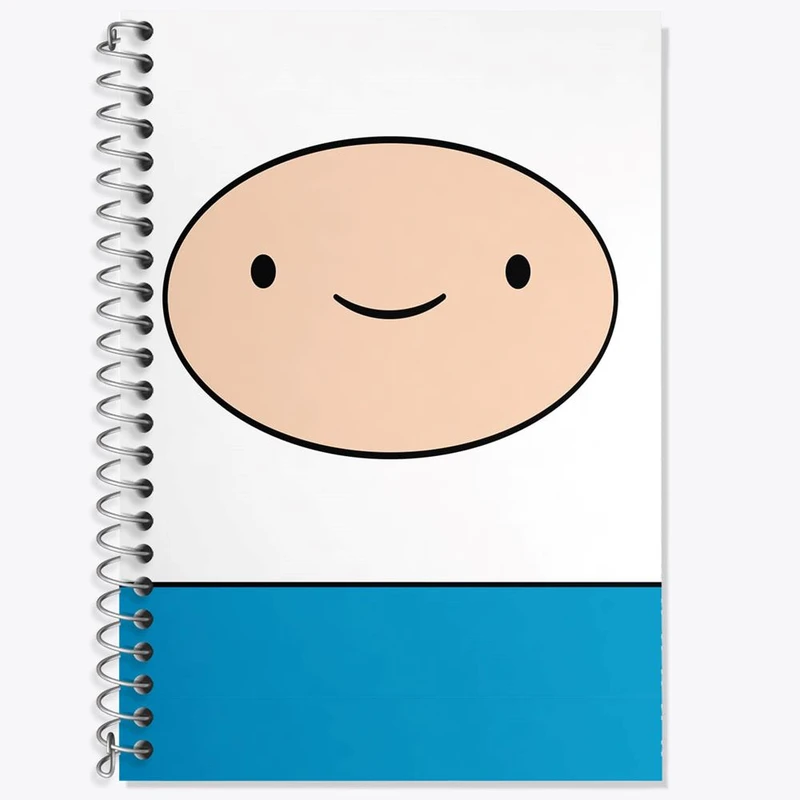 دفتر زبان 50 برگ خندالو مدل دو خط طرح فین وقت ماجراجویی Adventure Time کد 20844