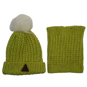 ست کلاه و شال گردن بافتنی بچگانه کد parmis 05