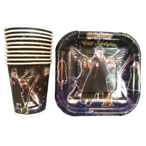 پیش دستی و لیوان یکبار مصرف مستر تم مدل هری پاتر سوپر پلاس بسته 20 عددی