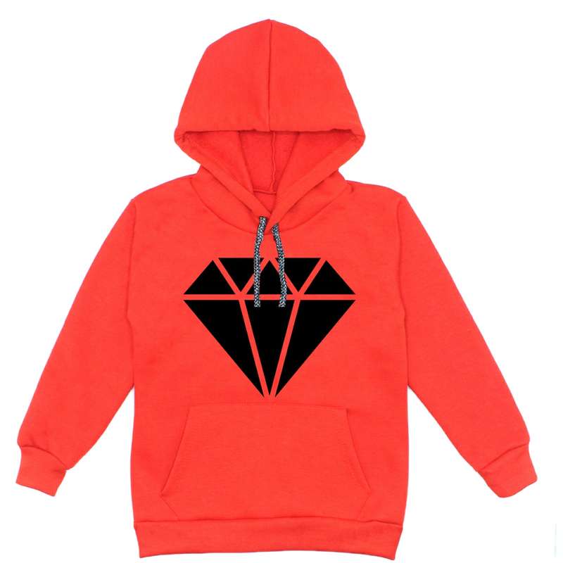 هودی دخترانه مدل الماس A03 رنگ قرمز