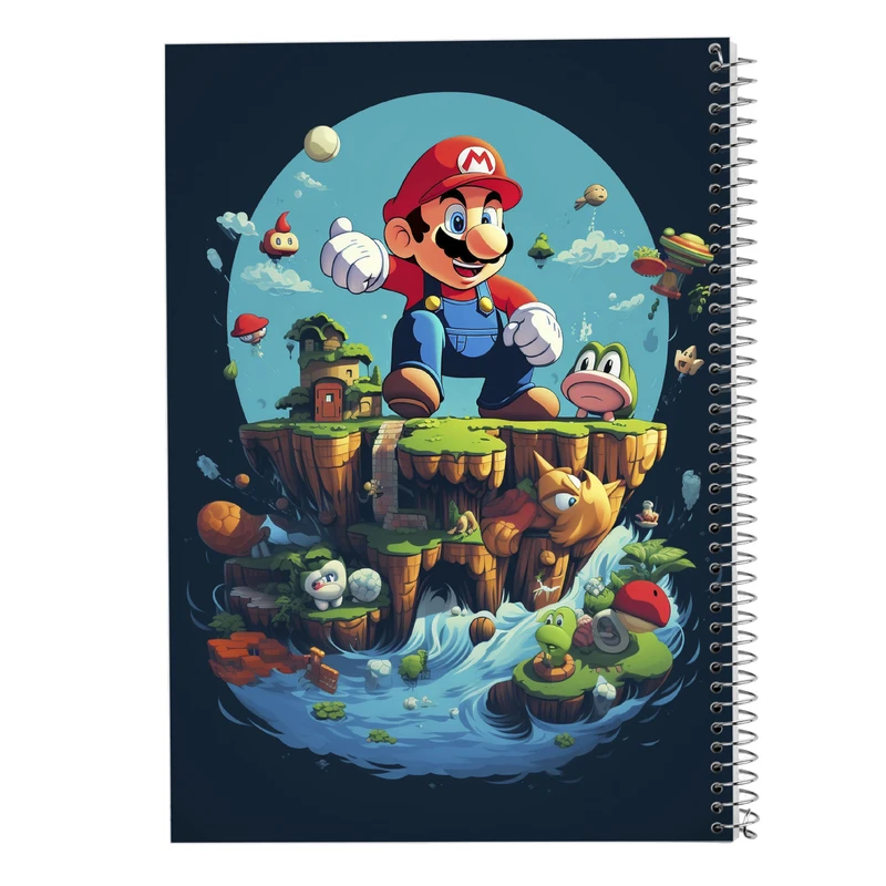 دفتر مشق 50 برگ مدوپد مدل سوپرماریو super mario کد DF2879