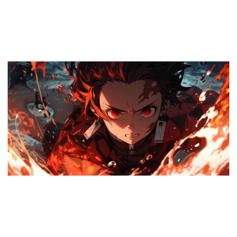 استیکر لپ تاپ و موبایل مدل انیمه طرح شیطان کش کامادو تانجیرو demon slayer kamado tanjiro کد 283