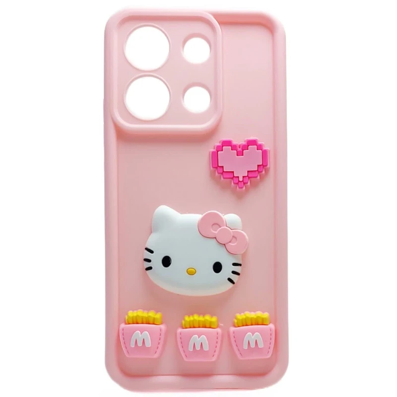 کاور قاب آوش طرح عروسکی مدل دخترانه 4 مناسب برای گوشی موبایل شیائومی REDMI NOTE13 4G