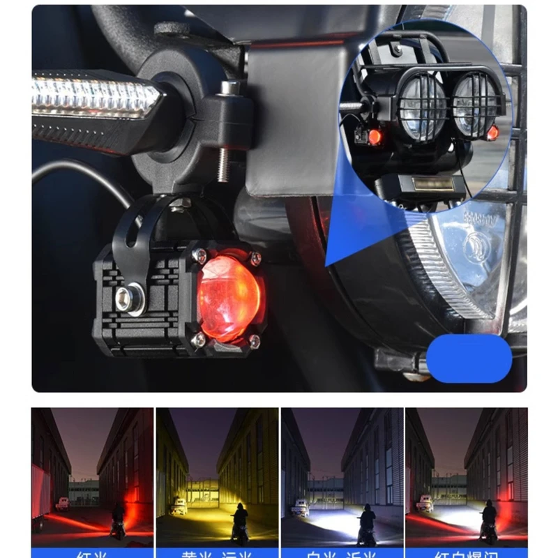 عکس شماره 9 : چراغ پرژکتور موتورسیکلت مدل evil eye بسته دو عددی