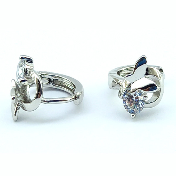 گوشواره دخترانه ژوپینگ مدل نگین کد 0372