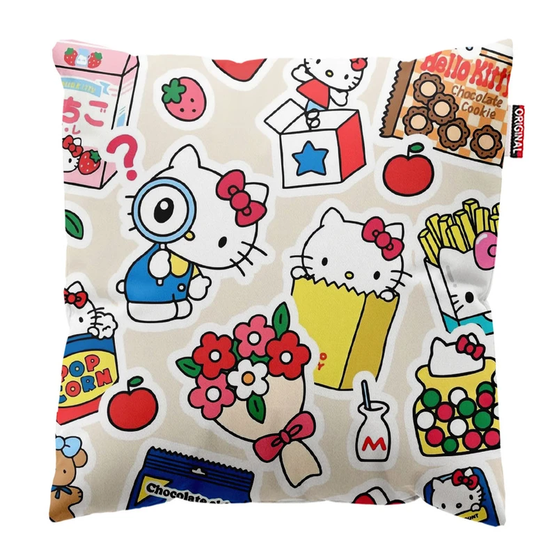  کوسن پاد آفرین طرح کارتونی بچگانه کیتی کد 3896 سایز 30*30 سانتی متر