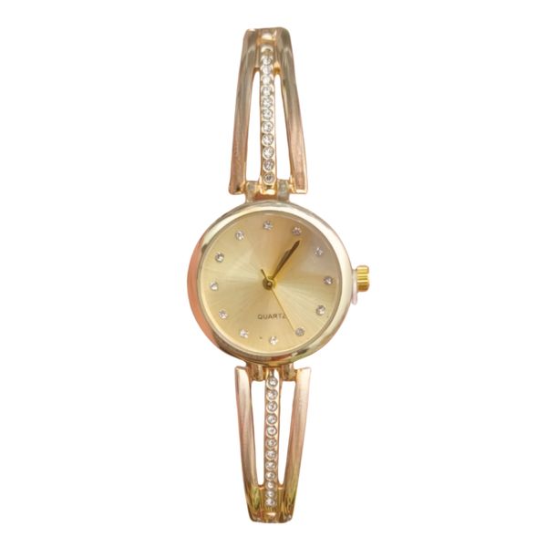 ساعت مچی عقربه ای زنانه مدل دستبندی نگین دار 