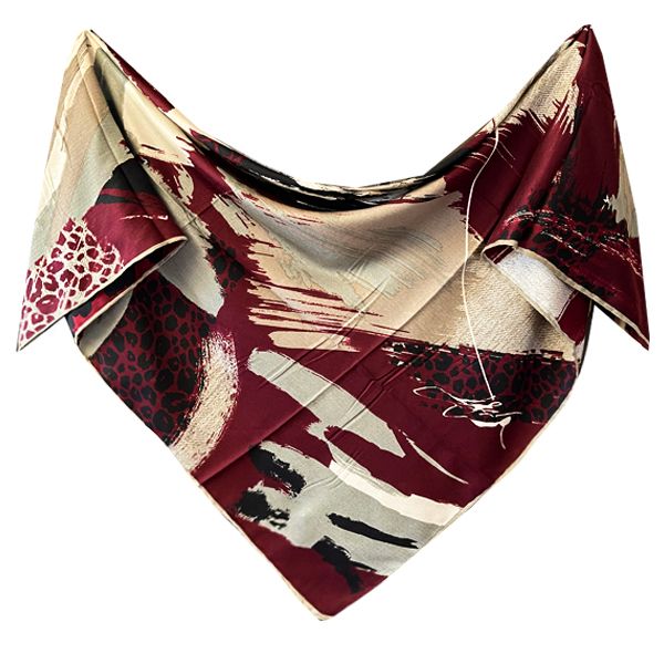 روسری زنانه لئونارد مدل پاییزی طرح پلنگی کد 0366