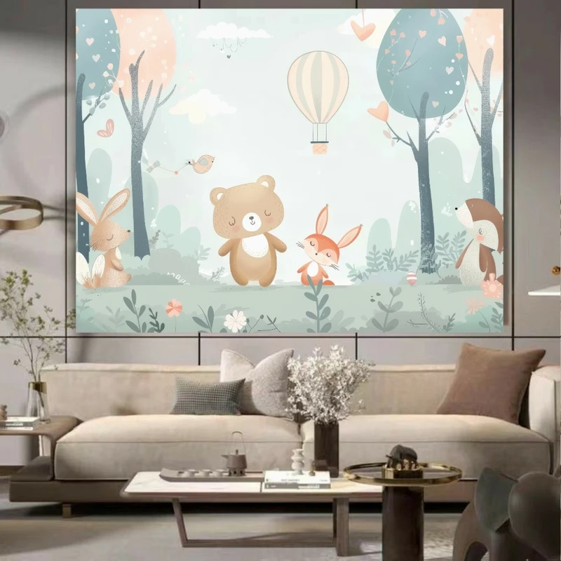 تابلو شاسی طرح خرس جنگلی مدل کودکانه کد BK2048