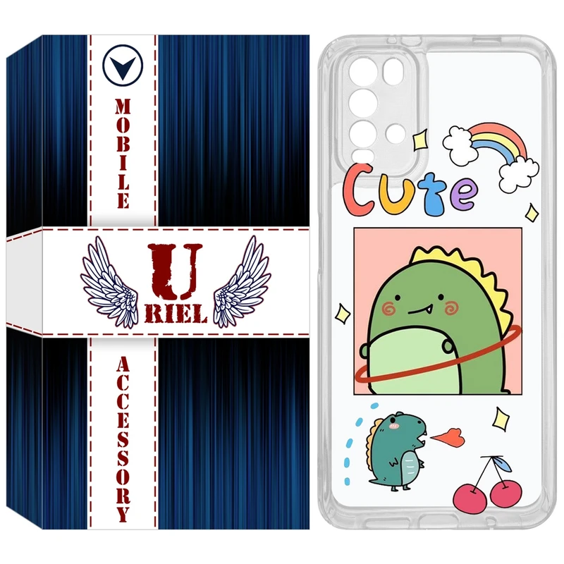 کاور یوریل مدل Clear کد 20 طرح دایناسور مناسب برای گوشی موبایل شیائومی Redmi 9T / Poco M3