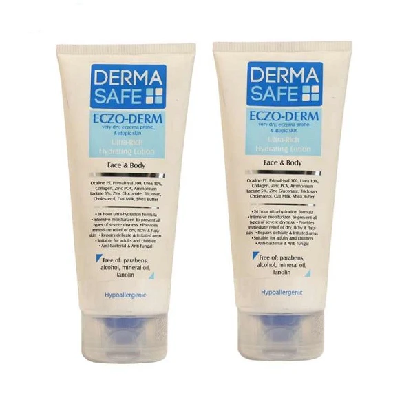 لوسیون مرطوب کننده درماسیف مدل ECZO DERM حجم 200 میلی لیتر مجموعه 2 عددی
