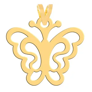 آویز گردنبند طلا 18 عیار زنانه فرشته مدل پروانه WNL-000502