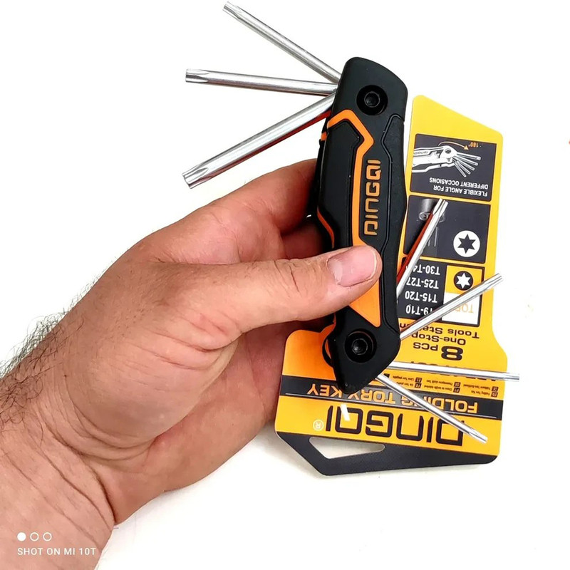 آچار آلن ستاره ای دینگشی مدل DF500GH مجموعه 8 عددی