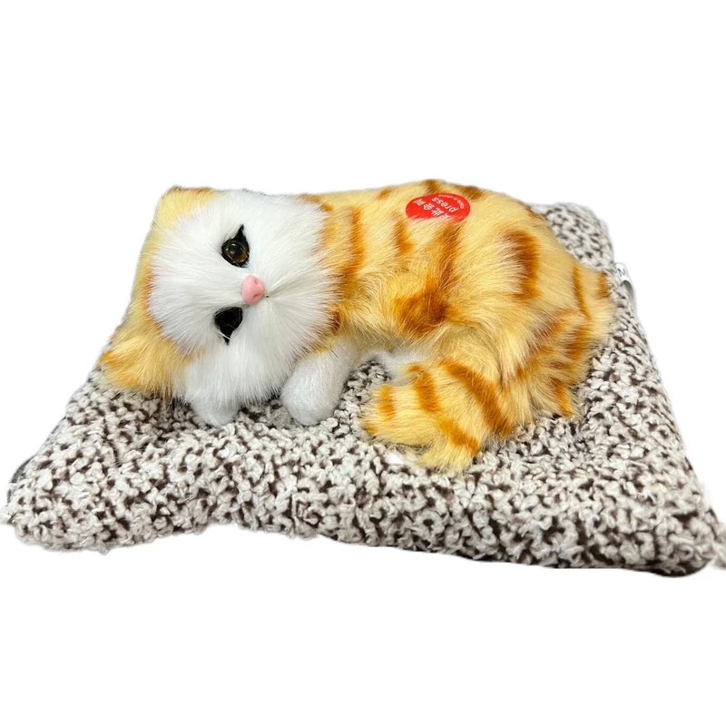 عروسک مدل گربه خوابیده موزیکال طول 17 سانتی متر