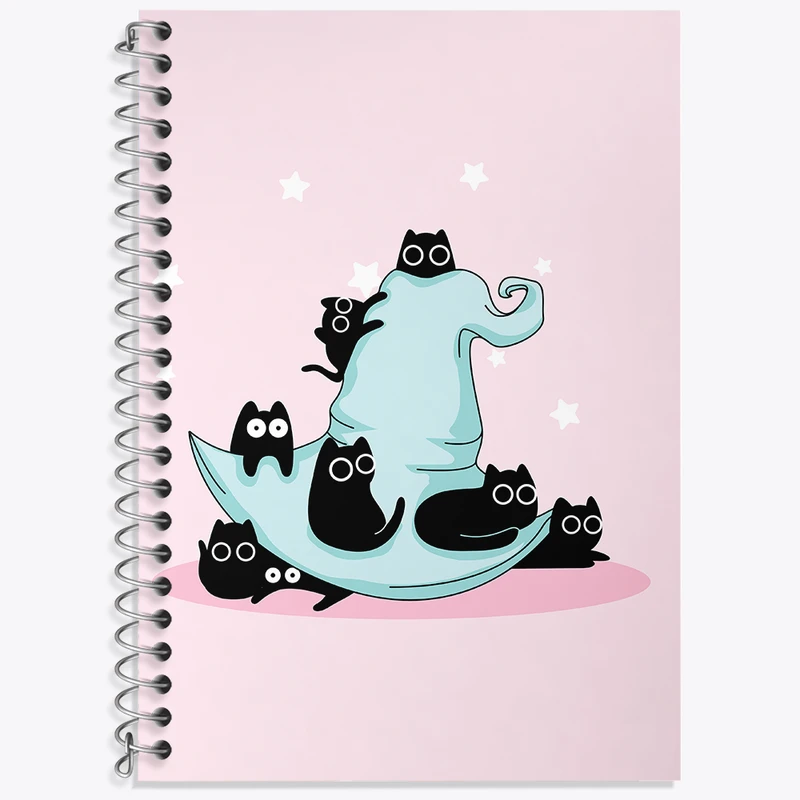 دفتر نت موسیقی 50 برگ خندالو طرح گربه های بامزه کد N4117