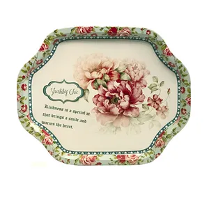سینی مدل گلدار طرح shabby chic