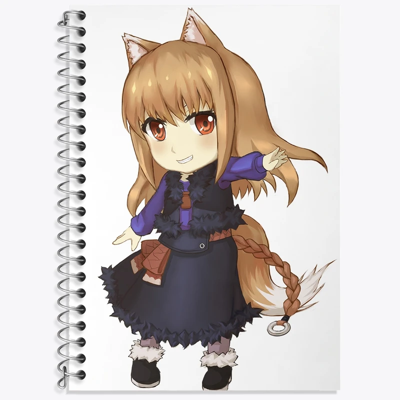 دفتر لغت 50 برگ خندالو طرح هولو انیمه ادویه و گرگ کد 36092