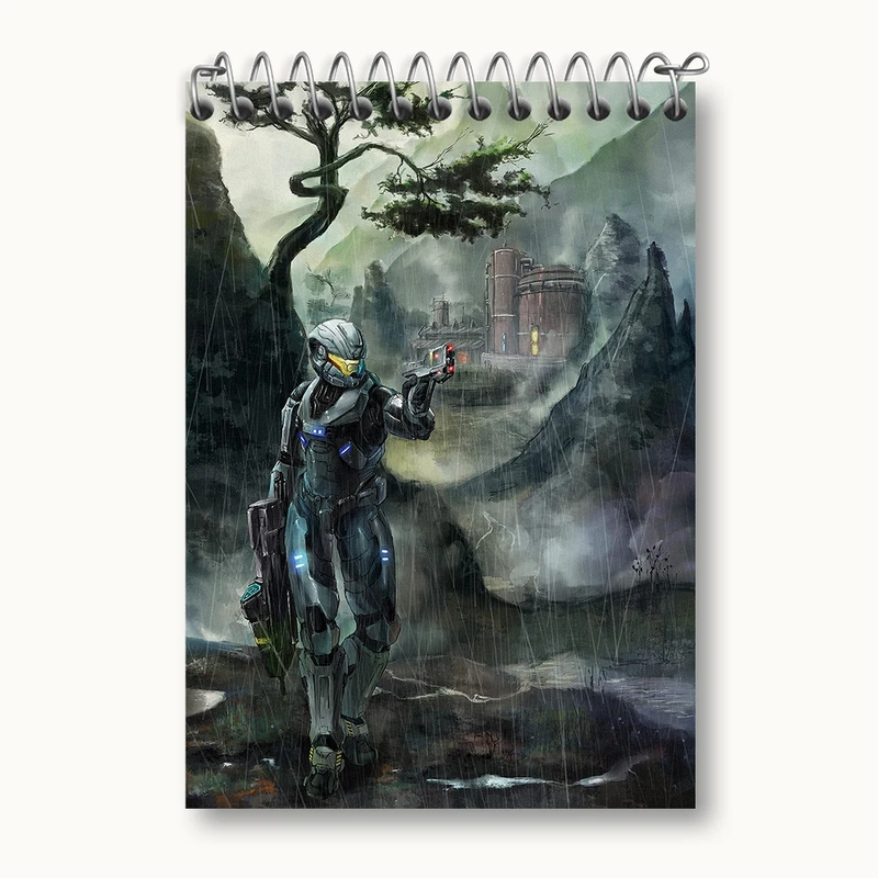 دفتر یادداشت 50 برگ خندالو مدل بازی هیلو (Halo) کد 31499