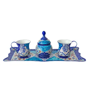 سرویس چای خوری میناکاری مدل M16-4 مجموعه 4 عددی