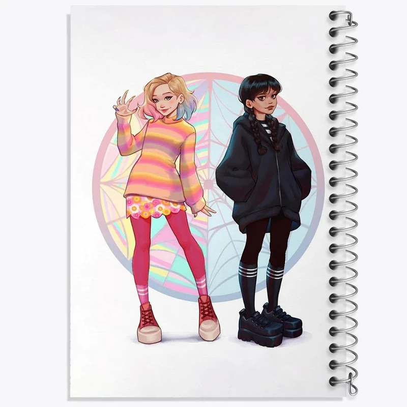 دفتر نت موسیقی 50 برگ خندالو مدل سریال ونزدی Wednesday کد 25198