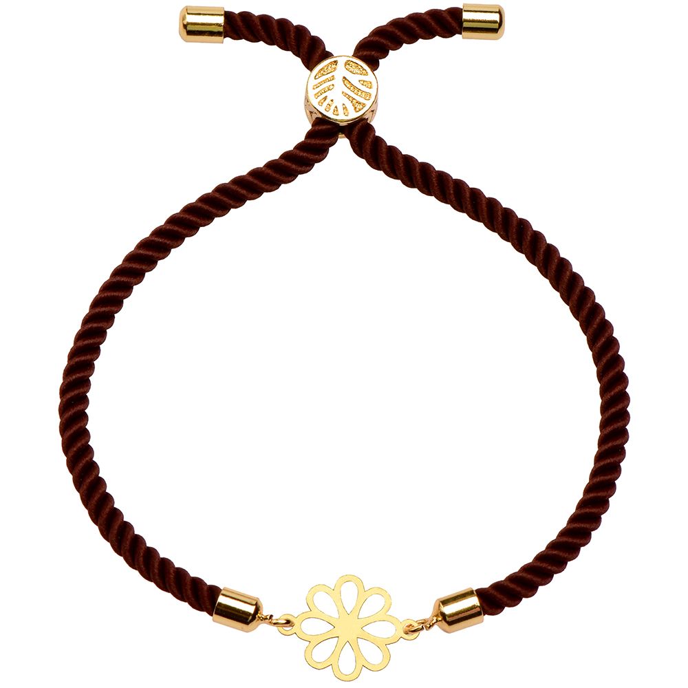 دستبند طلا 18 عیار زنانه کرابو طرح گل مدل Kr1657 -  - 1