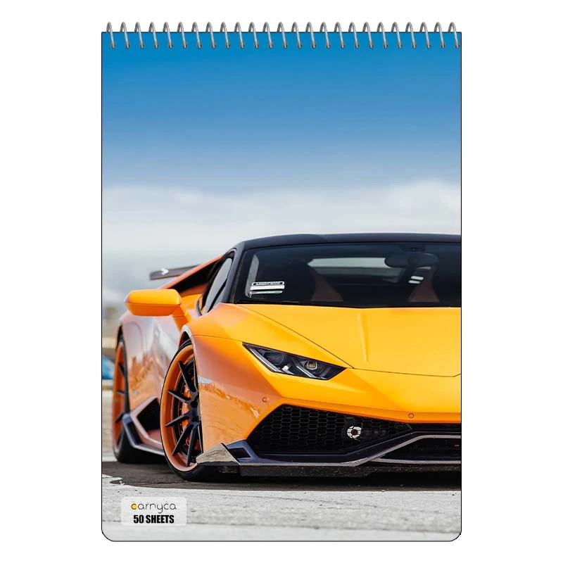 دفتر نقاشی 50 برگ سیمی کارنیکا طرح لامبورگینی هوراکان Lamborghini Huracan کد 50924