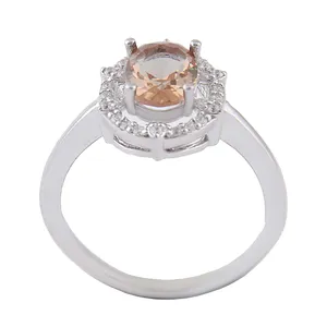 انگشتر نقره زنانه بازرگانی میلادی مدل الکساندریت برش جواهری ابکاری رادیوم کد AWR_1281